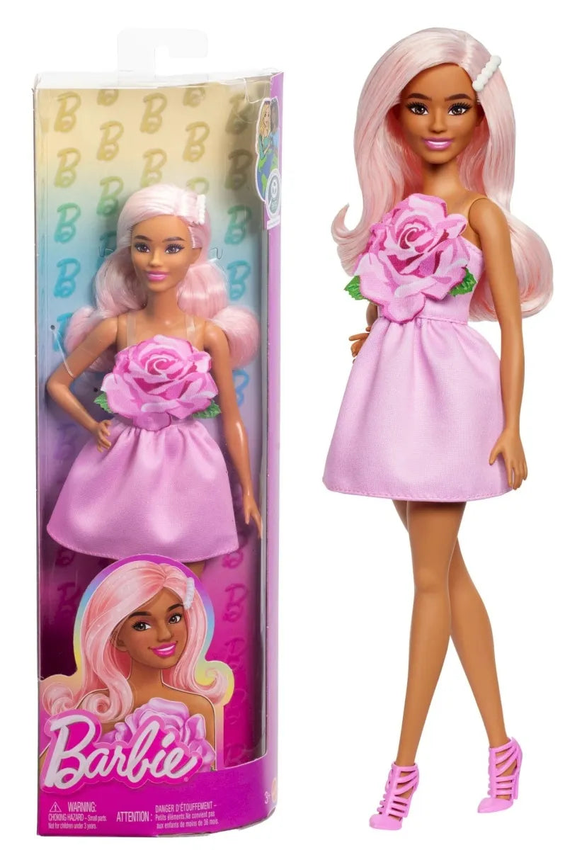 Barbie Fashionistas Doll in Strapless Rose Dress
