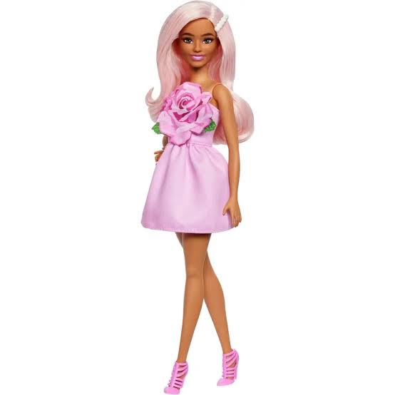Barbie Fashionistas Doll in Strapless Rose Dress