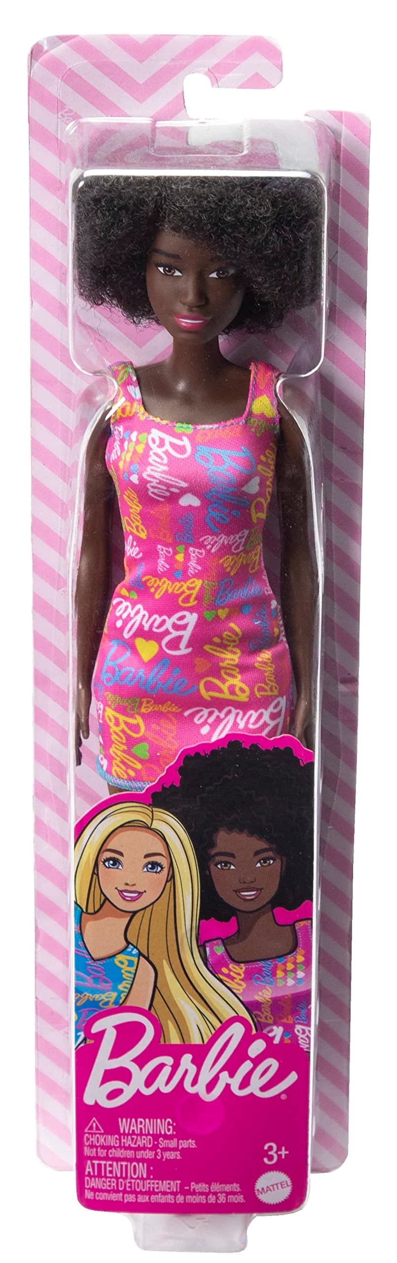 Barbie Logo Print Dress Dolls-Black Barbie
