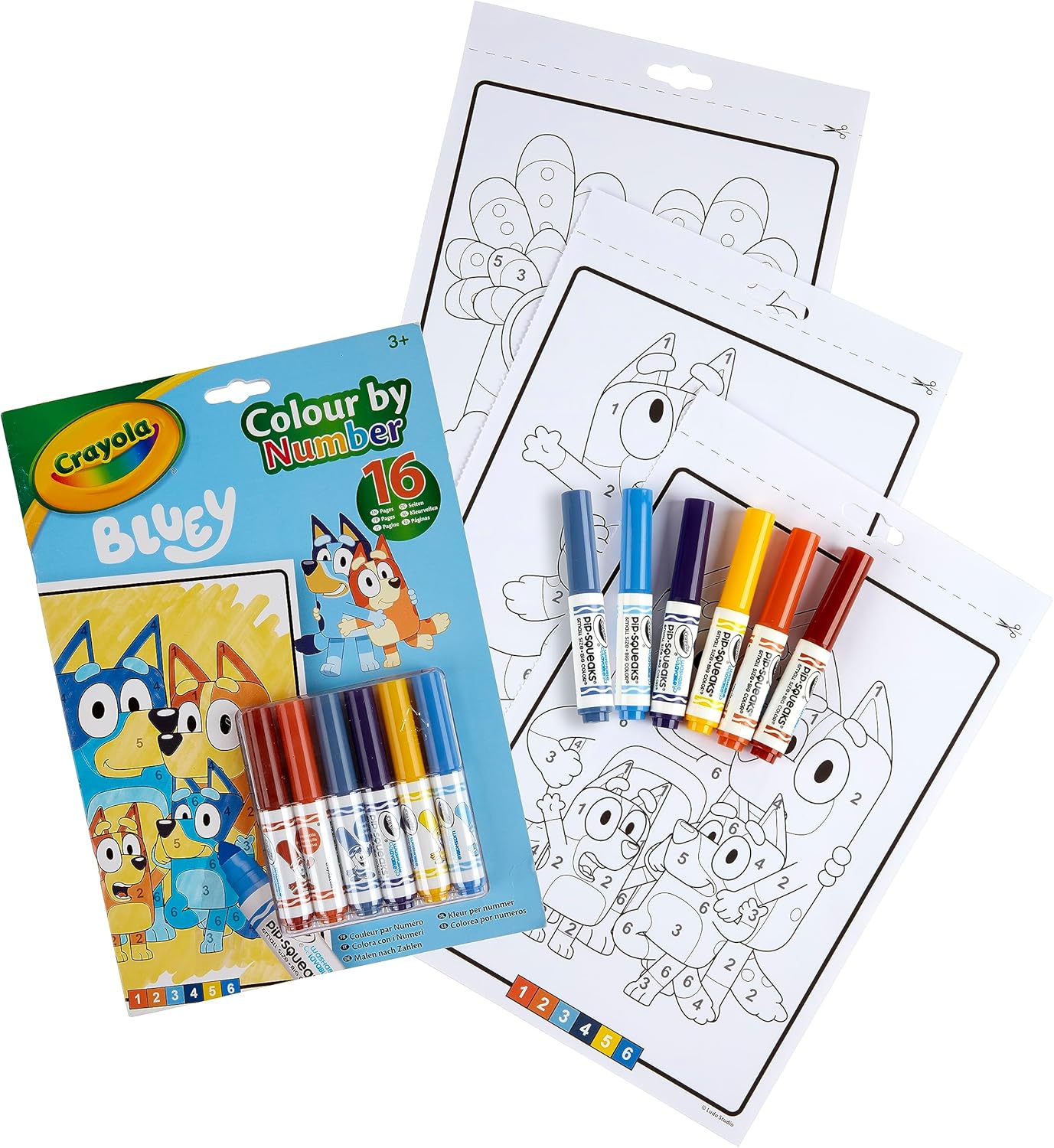 Crayola Colour by Numbers Pad -Bluey