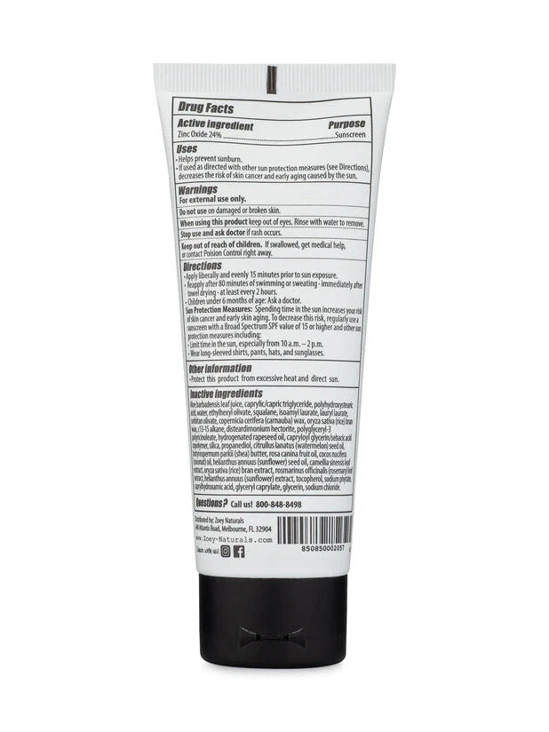 Zoey Naturals SPF 50+ Sheer Finish Mineral Sunscreen Fragrance Free Cream - 88.72ml