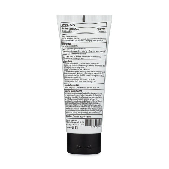 Zoey Naturals SPF 50+ Sheer Finish Mineral Sunscreen Fragrance Free- 88.29ml