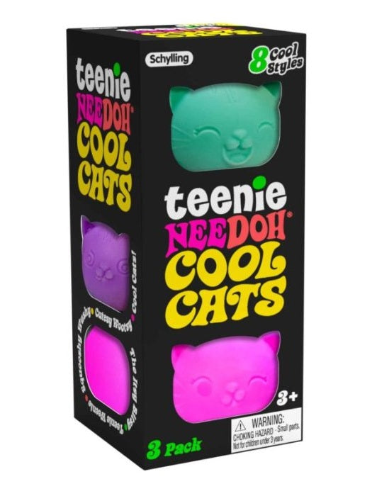 Schylling Teenie NeeDoh Cool Cats (Available in 3 styles)