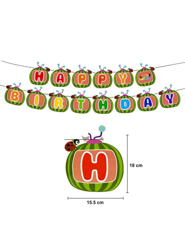 Cocomelon Happy Birthday Banner – Birthday Party Decoration