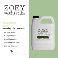 Zoey Naturals Free & Clean Laundry Detergent - 32 oz / 946 ml / up to 42 loads