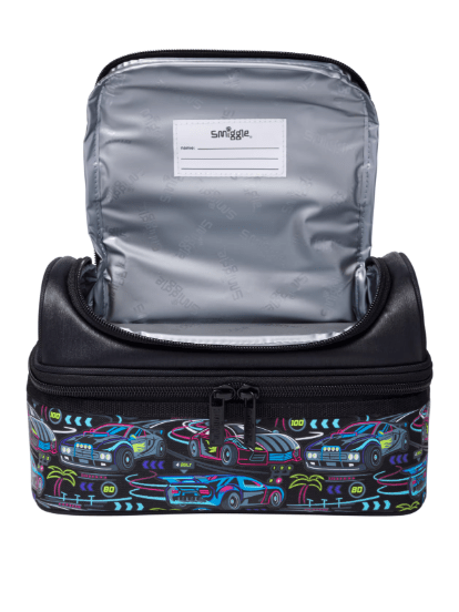 Smiggle Racing Car-Themed Double Decker Lunch Bag