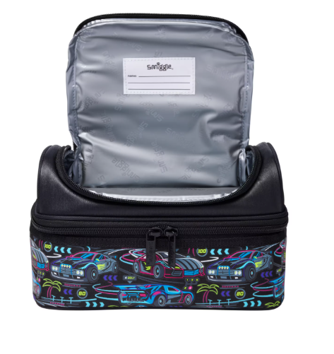 Smiggle Racing Car-Themed Double Decker Lunch Bag