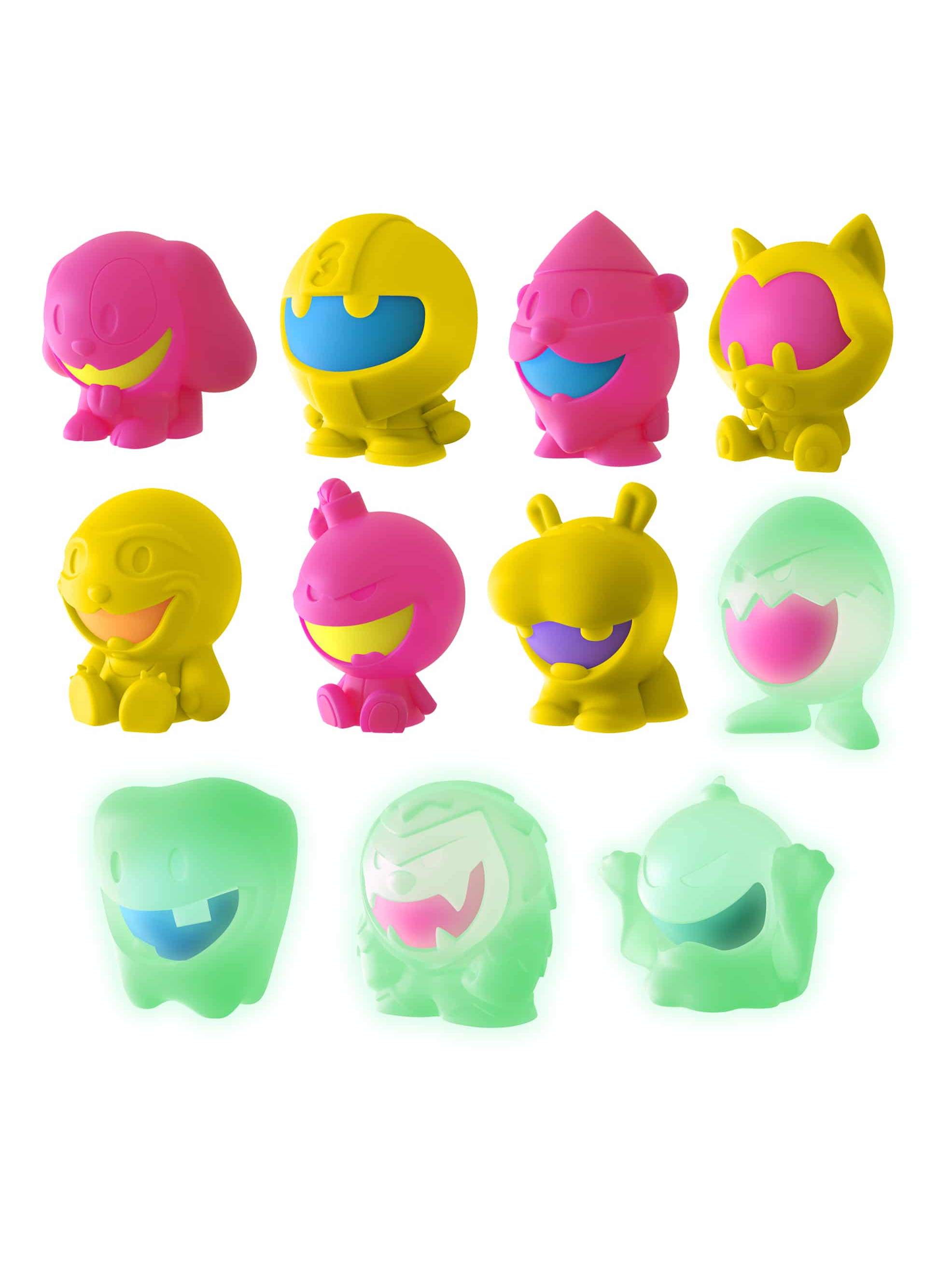 Schylling NeeDoh Dohjees Glow in the Dark (Series 2) 3-Pack Set