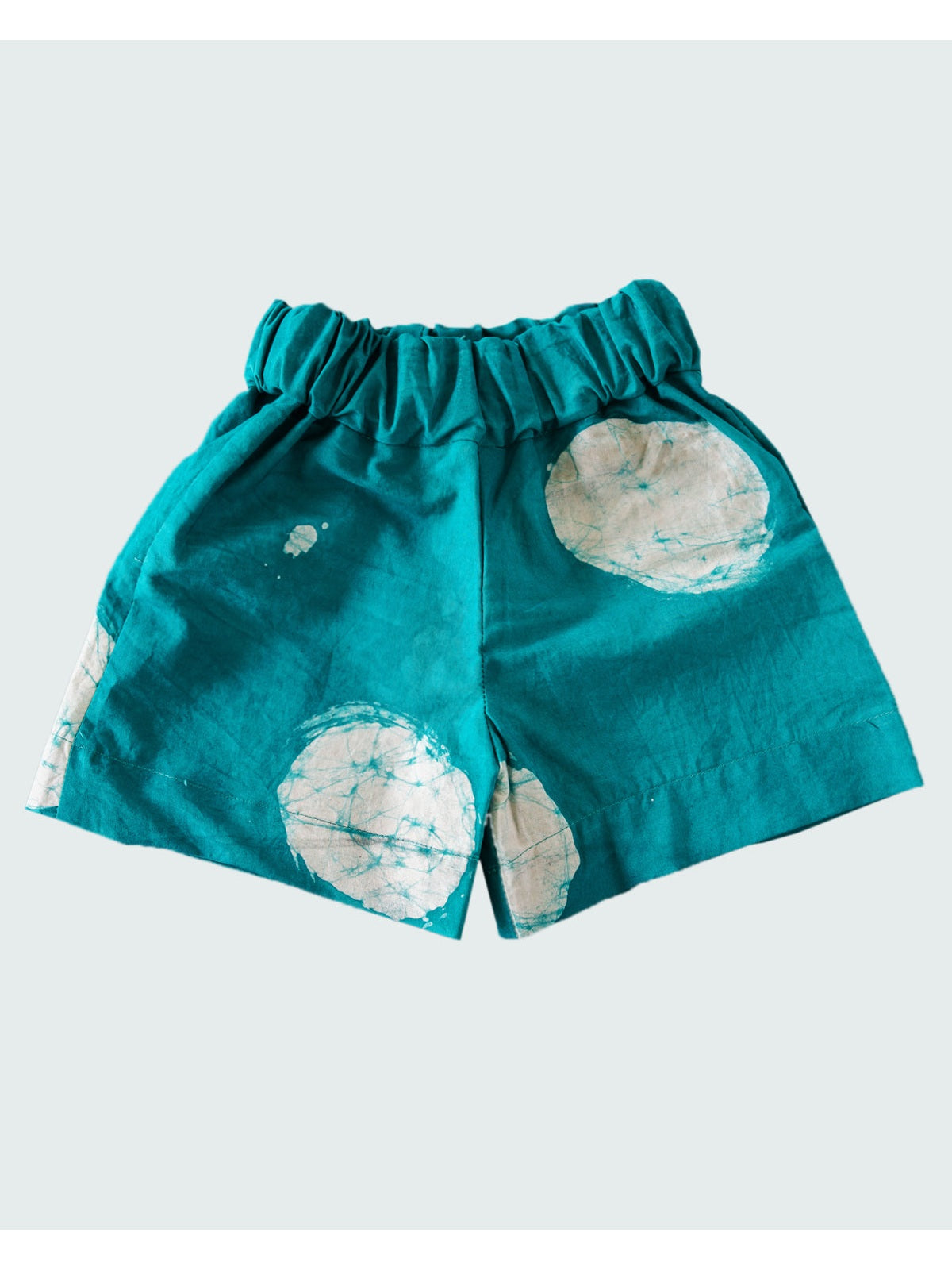 Loom & Dye Green Tie Dye - Kids' Cotton Adire Shorts