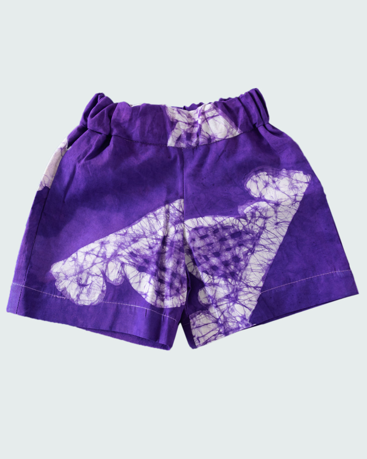 Loom & Dye Purple Tie Dye - Kids' Cotton Adire Shorts