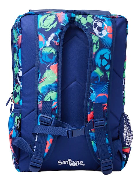 Smiggles Blue Football Attach Fold Over Bag 16'