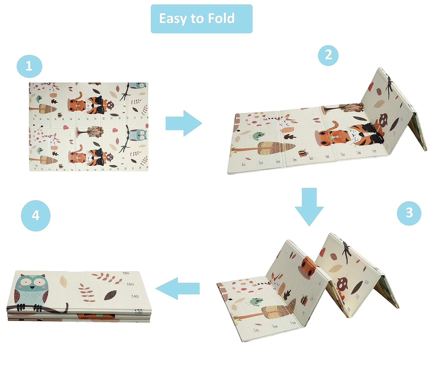 Kids Play Mat Double Sided-Kitten
