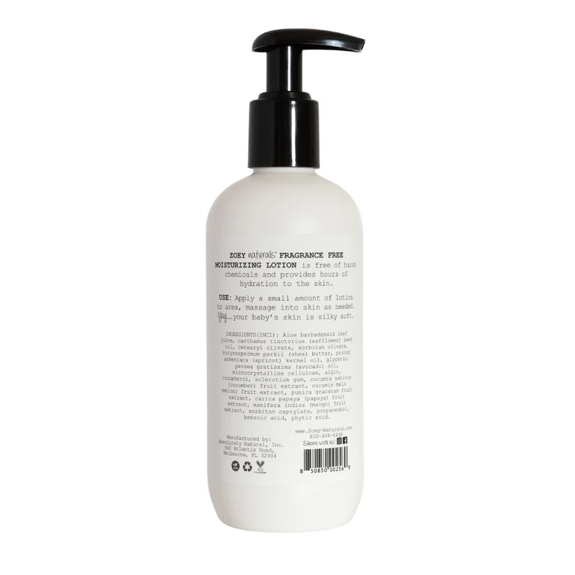 Zoey Naturals Fragrance Free Moisturizing Lotion- 286ml