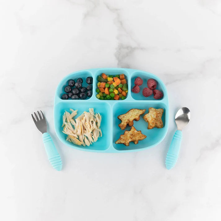 Bumkins Silicone Grip Dish with Lid - 5 Section (4 colors available)