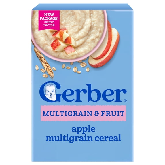 Gerber Multigrain & Fruit - Apple Multigrain Cereal 8 oz(227g) - 12Months+