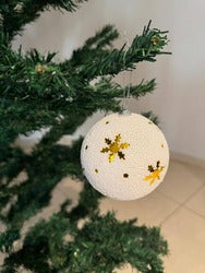 The White Snowflake Christmas Bauble, pack of 2 - 10cm