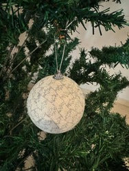 The White & Silver Christmas Bauble, pack of 3 - 8cm