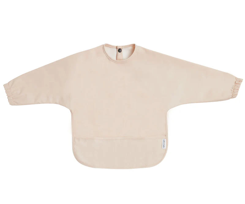 Milk it Baby Sleeved Bib - Coral Pink