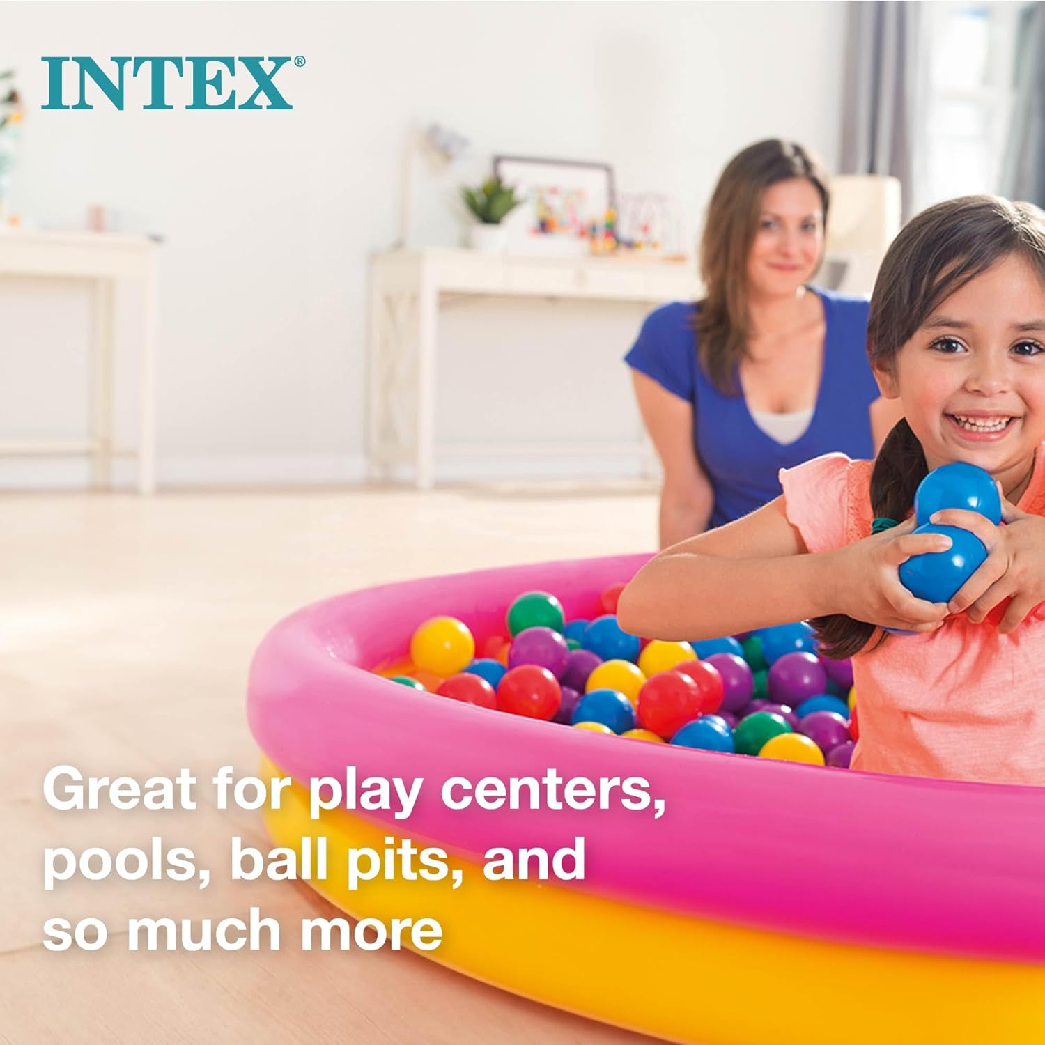 Intex Indoor Outdoor Inflatable Jump-O-Lene Kids Bouncer