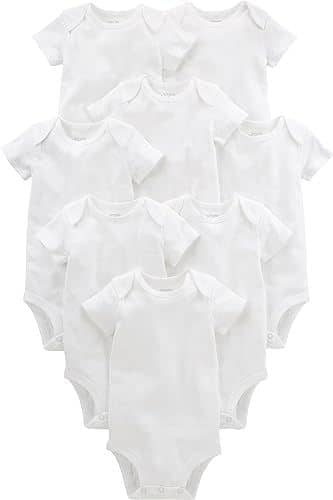 0 To 3 Months Carter's Baby Side-snap Short-Sleeve Shirt Bodysuit (Pack of 8)