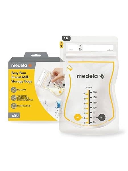 Medela Easy Pour Breast Milk Storage Bags 7oz/210ml BPA Free - 50 pack