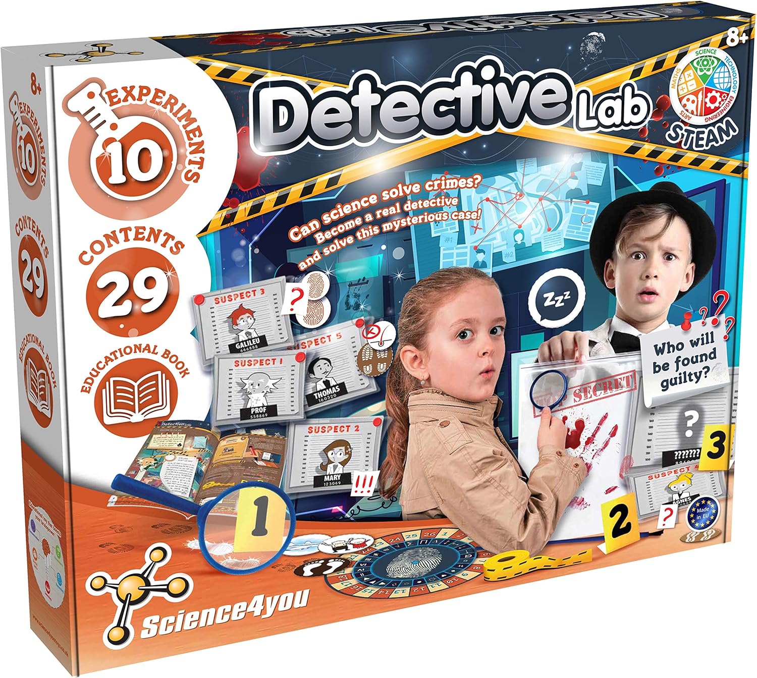 Laboratory Detective Kit with 10 Scientific Experiments