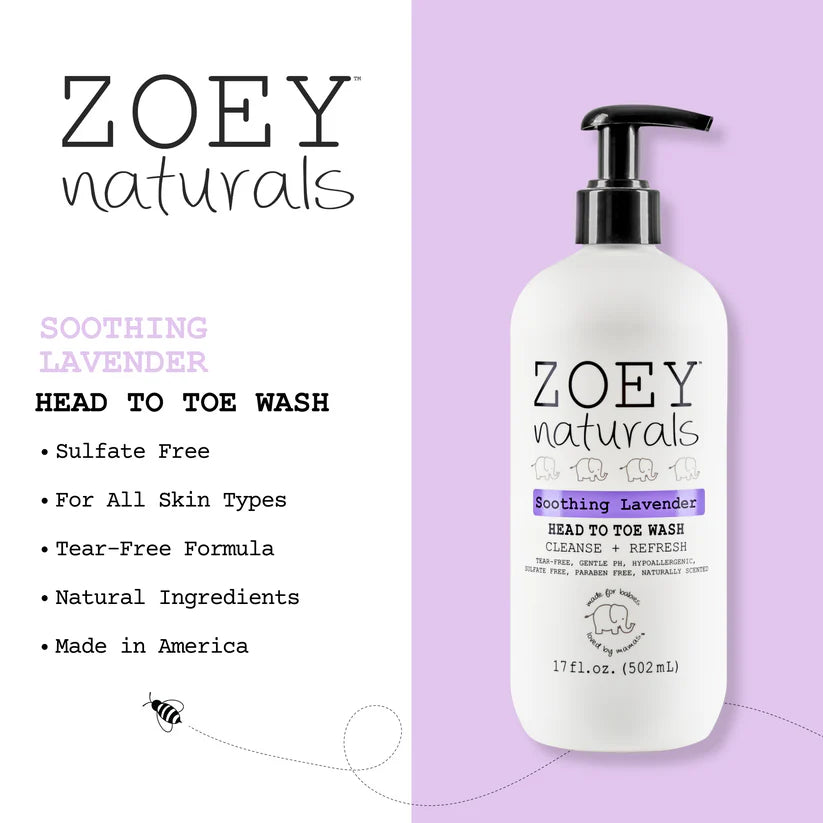 Zoey Naturals Soothing Lavender Head to Toe Wash- 502ml