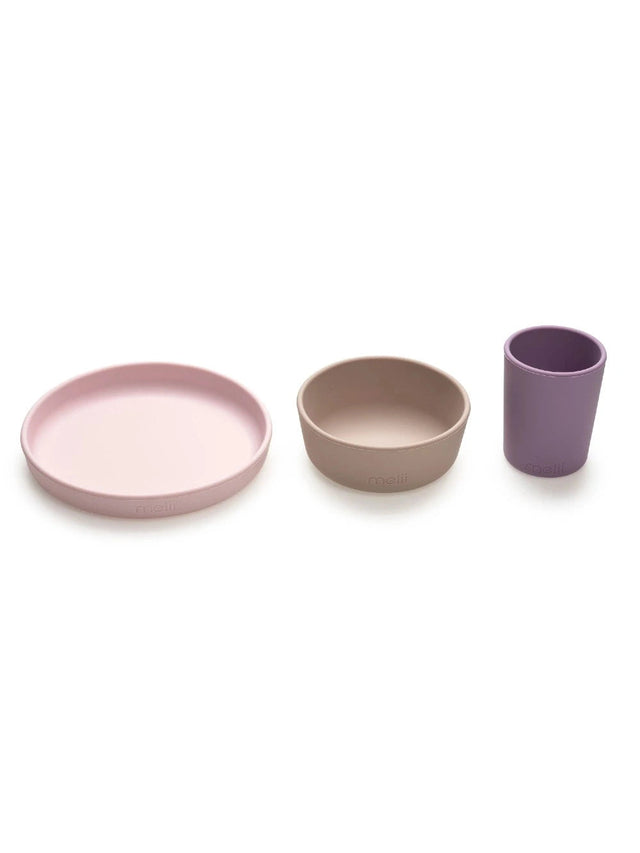 Melii-3 Piece Silicone Feeding Set 6m+ (Available in 2 colors)