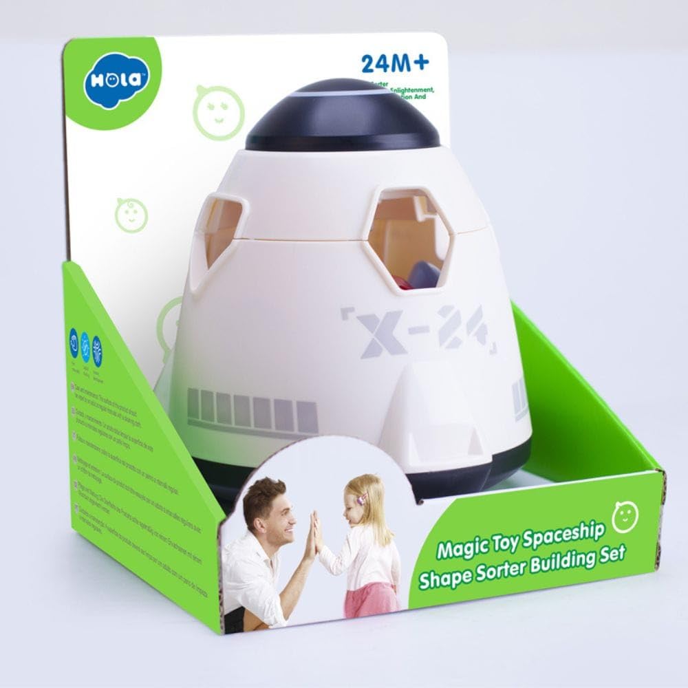 Hola Magic Toy Spaceship Shape Sorter Building Set