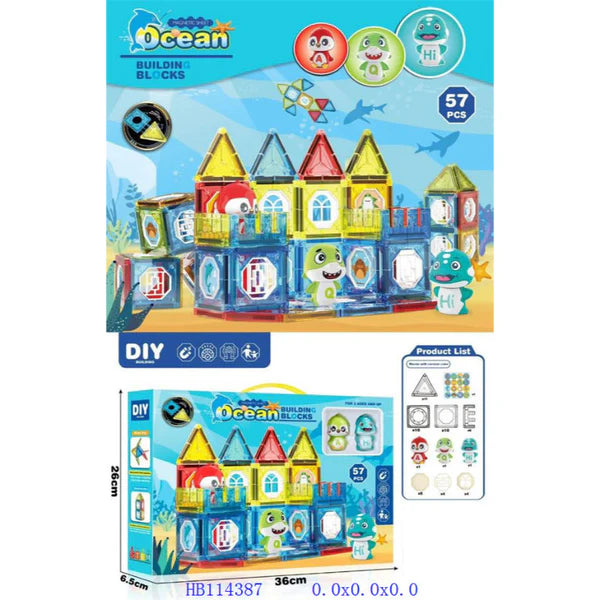 Ocean Magnetic Building Blocks - 57pcs