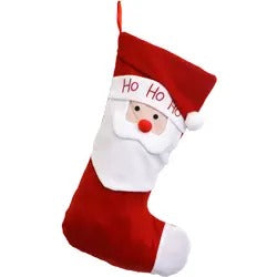 Red and White Ho Ho Ho Santa Stocking