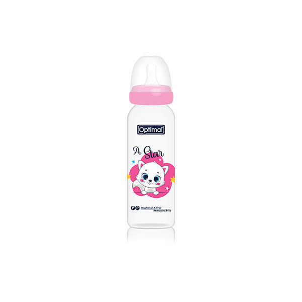 Optimal Narrow Neck Feeding Bottle 240ml (Available in 3 Colors)