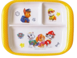 Paw Patrol Rectangular Dinner plate - Yellow and White