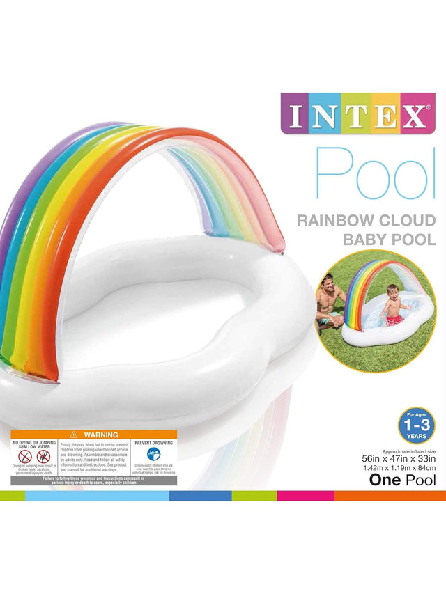 Intex Rainbow Cloud Inflatable Kiddie Wading Baby Pool