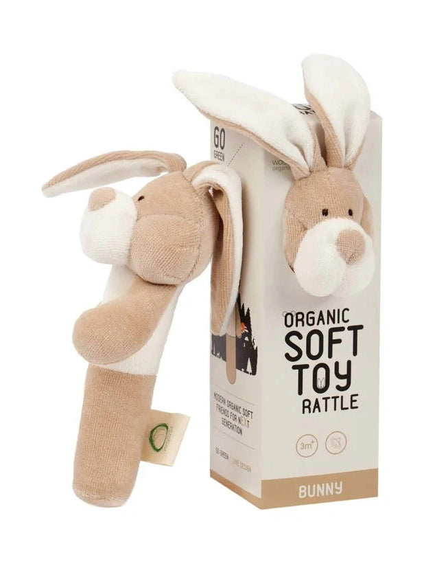 Wooly Organic Rattle Bunny:0m+