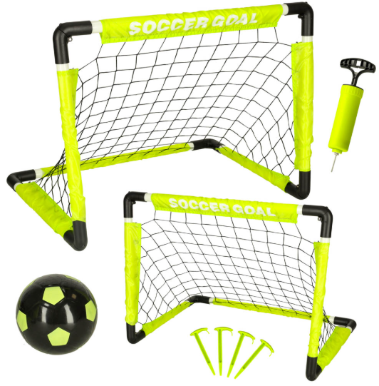 Portable Folding Football Soccer Goal+ Ball and Pump