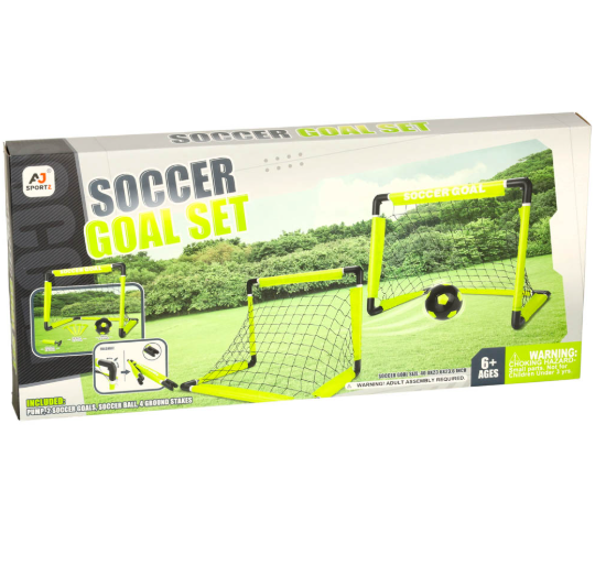 Portable Folding Football Soccer Goal+ Ball and Pump