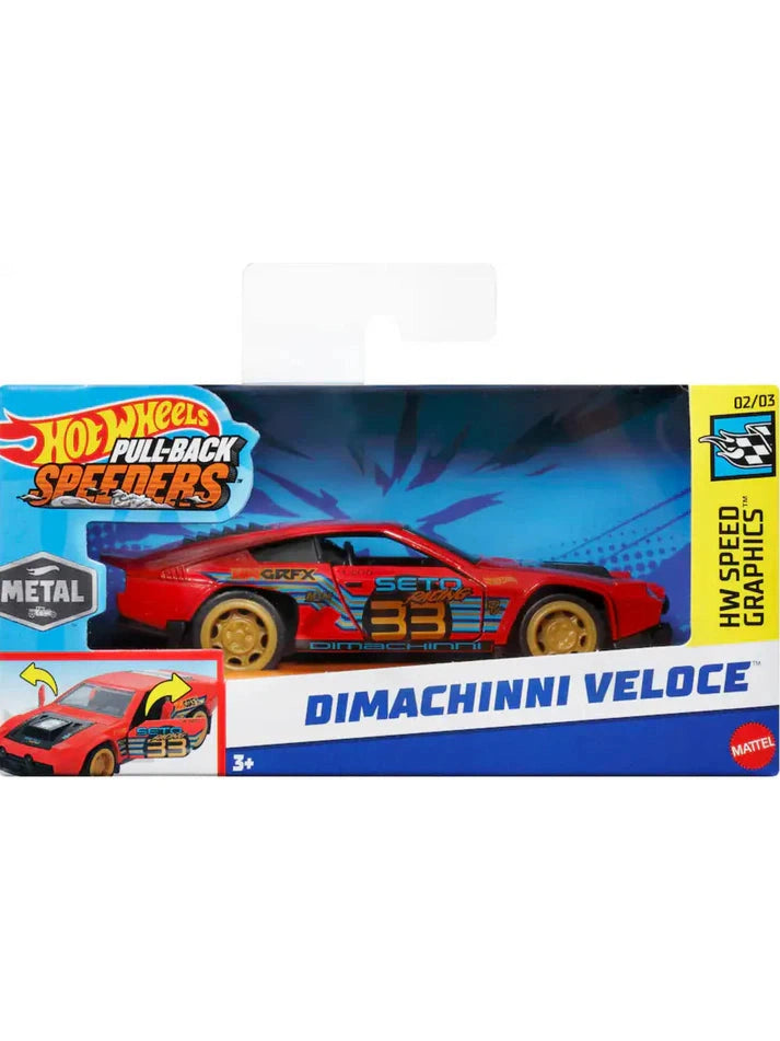 Hot Wheels Pullback Dimachinni Veloce 3+