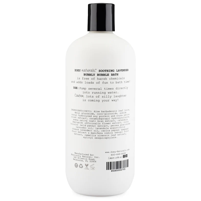 Zoey Naturals Soothing Lavender Bubbly Bubble Bath- 502ml