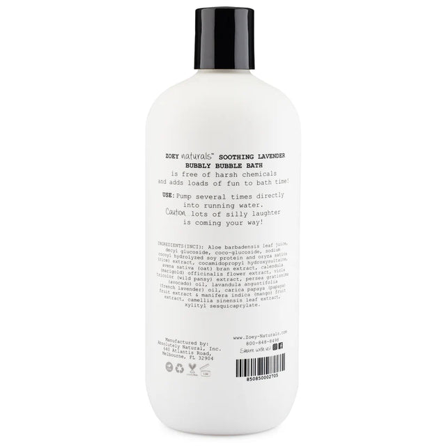 Zoey Naturals Soothing Lavender Bubbly Bubble Bath- 502ml