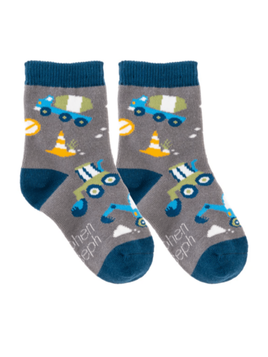Stephen Joseph Non Slip Toddler Socks - Construction (3 sizes available)