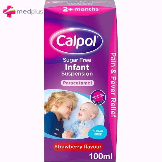 CALPOL INFANT SUSPEN S/F 100ML(STRAW) 2+