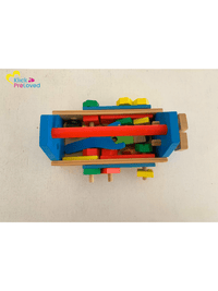 Preloved Melissa and Doug Take-Along Tool Kit Wooden Construction and Building Set (Gently Used)