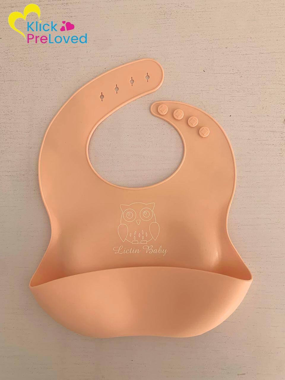 Preloved Silicone Bib - Nude (Gently Used)