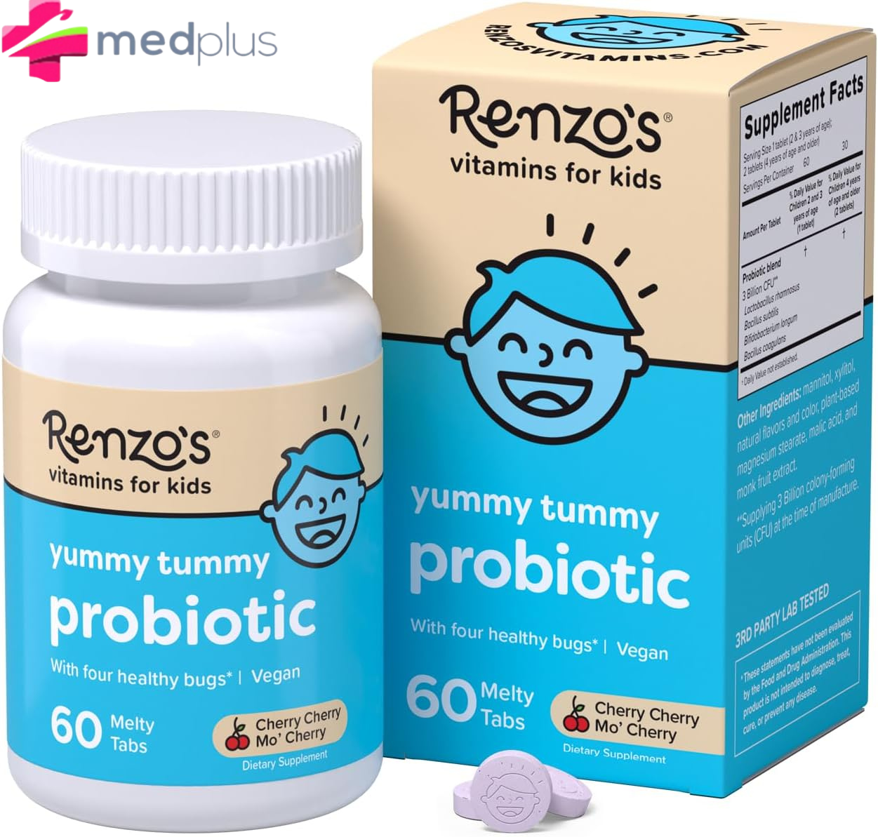 RENZO'S KIDS Y/TUMMY PROBIOTIC *60 TABS