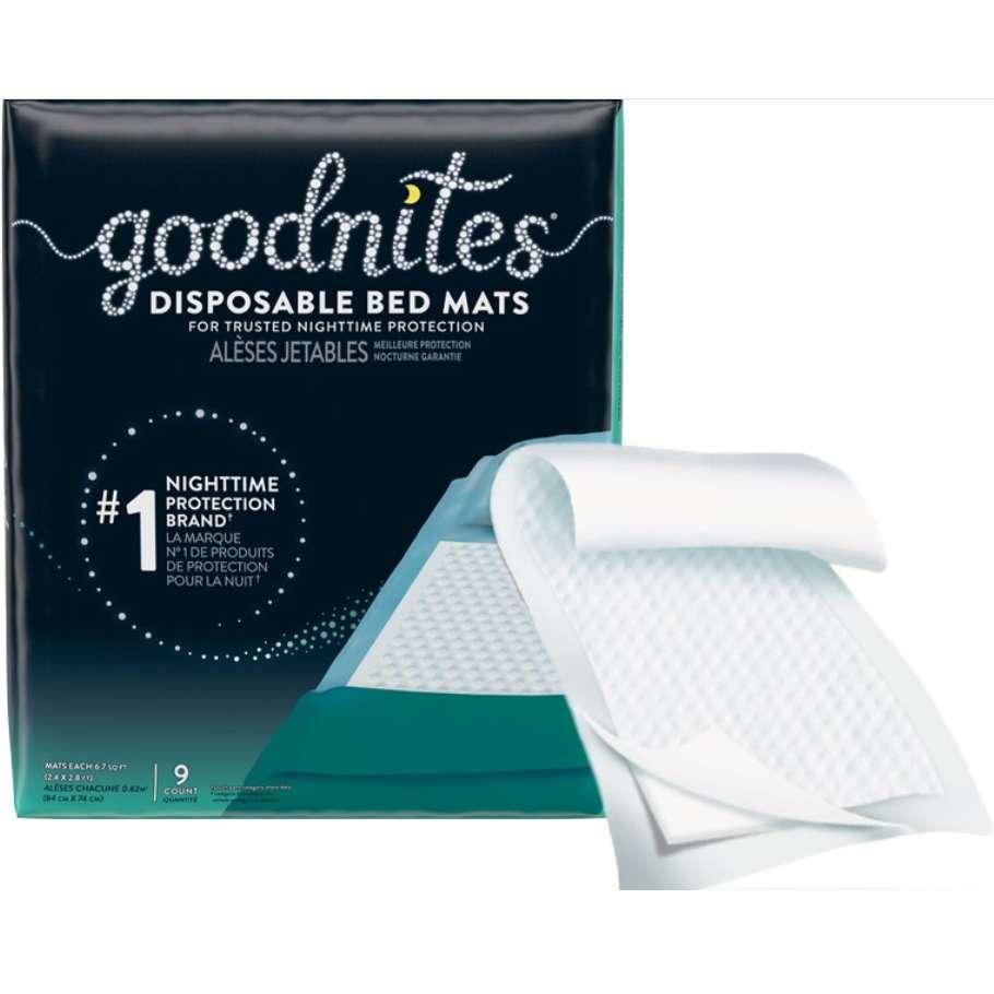 Kimberly-Clark Goodnites Disposable Bed Mats, Pack of 9