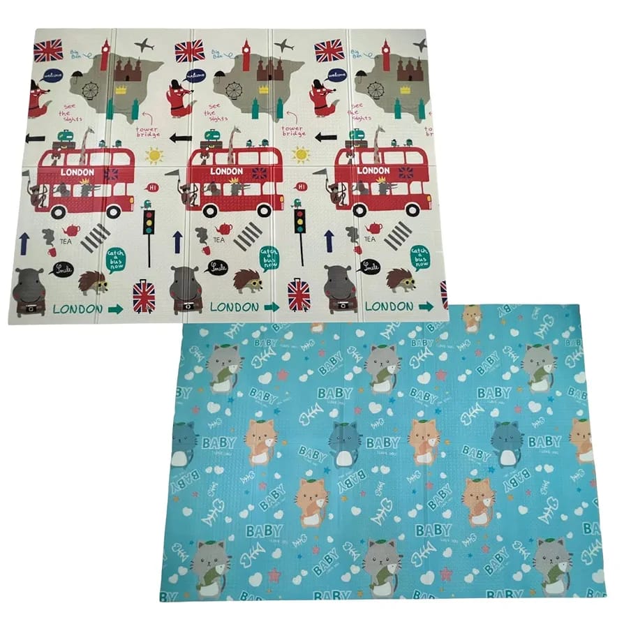 Kids Play Mat Double Sided - London/Baby