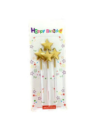 Happy Birthday Shinning Star Party Candles (Available in 4 different colors)