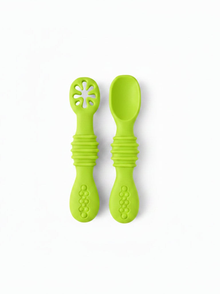 Moobi Baby-led Silicone Weaning Spoon Set - 6M+ (Available in 3 colors)
