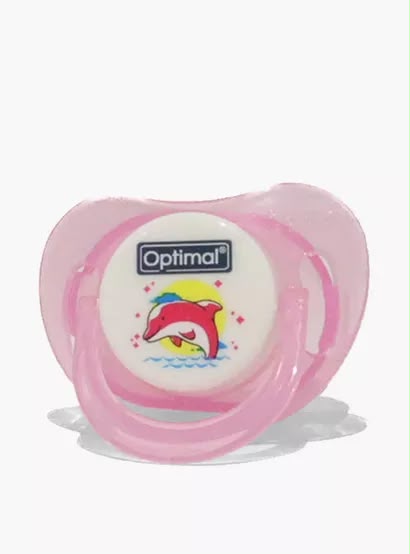 Optimal Round Nipple Silicone Pacifier with Cover 6m+ (Available in 2 Colors)